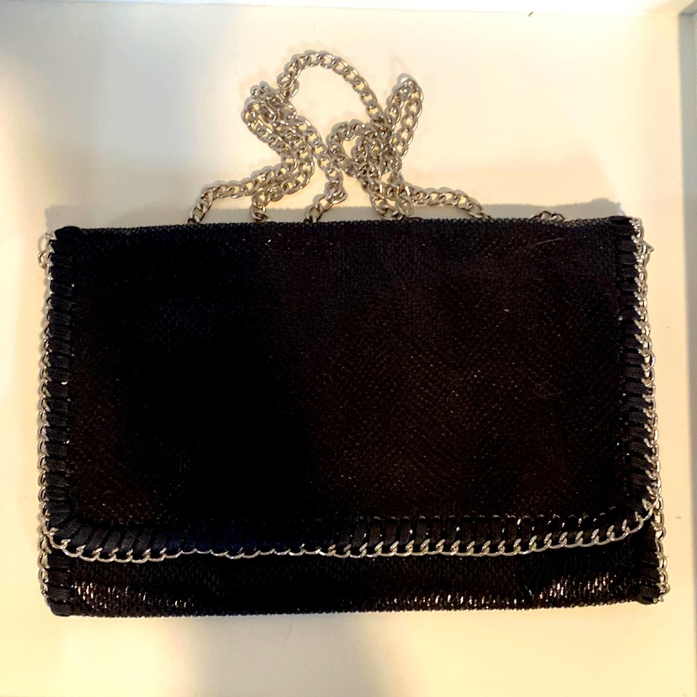 Tarnish clutch bag with chain strap